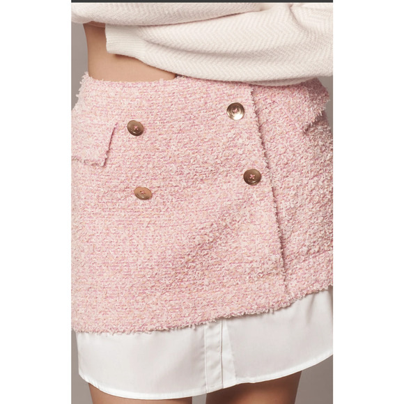 Anthropologie Maeve Tweed Mini Skirt - New Size 12 - Picture 2 of 4